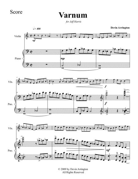 Free Sheet Music Varnum