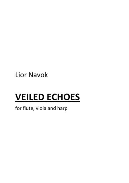 Free Sheet Music Veiled Echoes For Flute Viola And Harp Score Parts