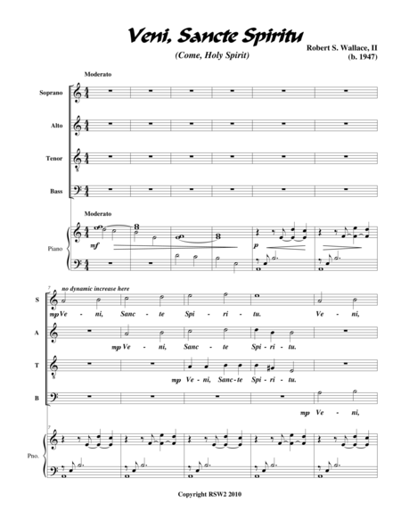 Free Sheet Music Veni Sancte Spiritu