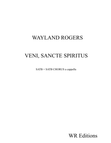 Free Sheet Music Veni Sancte Spiritus Come Holy Spirit