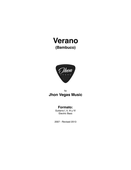 Verano 4 Guitars Electric Bass Sheet Music