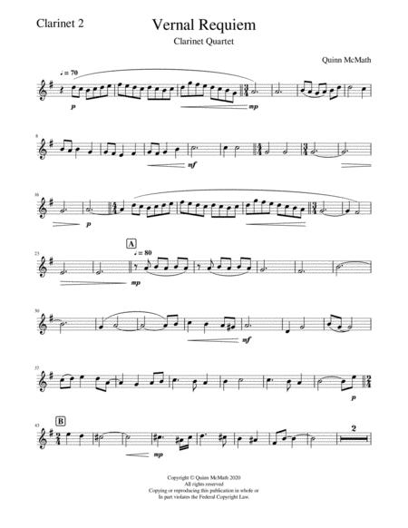 Vernal Requiem Clarinet 2 Sheet Music