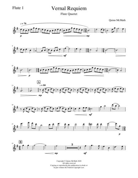 Free Sheet Music Vernal Requiem Flute 1