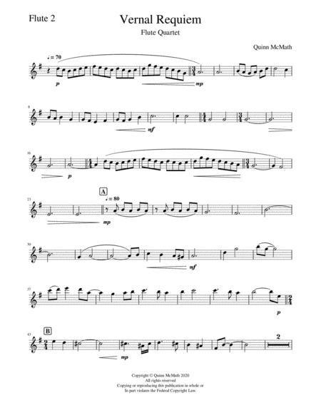 Free Sheet Music Vernal Requiem Flute 2