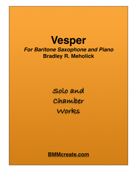 Vesper For Baritone Saxophone And Piano Sheet Music