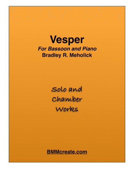 Vesper For Bassoon And Piano Sheet Music