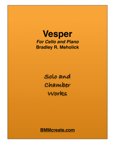 Free Sheet Music Vesper For Cello And Piano