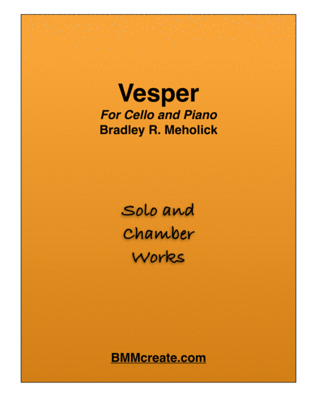 Vesper For Cello And Piano Sheet Music