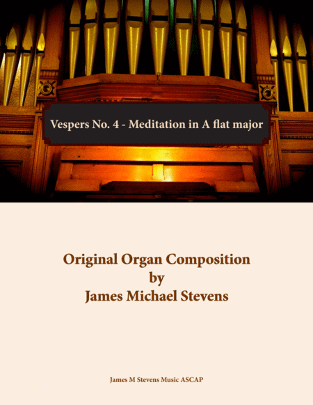 Free Sheet Music Vespers No 4 Meditation In A Flat Major Organ Solo