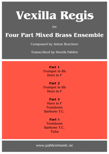 Vexilla Regis For Brass Ensemble Sheet Music