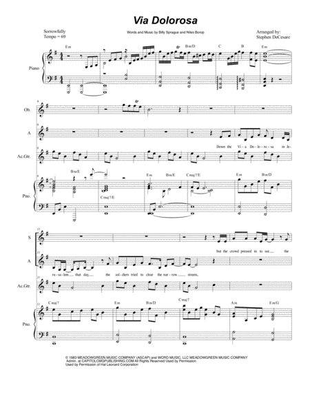 Free Sheet Music Via Dolorosa Duet For Soprano And Alto Solo