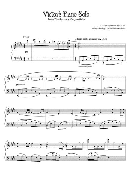 Victor Piano Solo From Corpse Bride Sheet Music