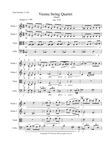 Vienna String Quartet Sheet Music