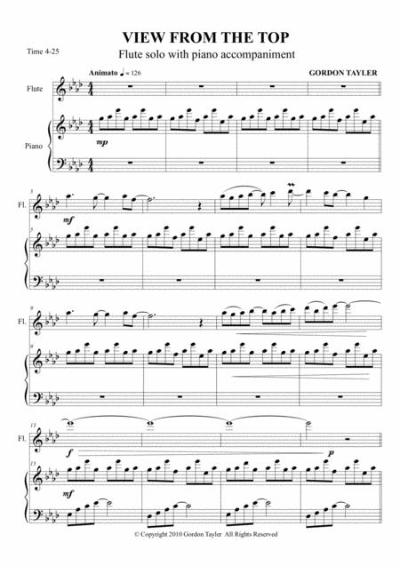 Free Sheet Music View From The Top