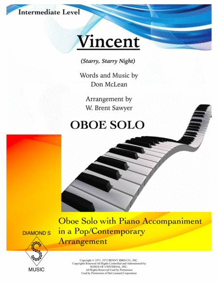 Vincent Starry Starry Night Oboe Solo With Piano Sheet Music