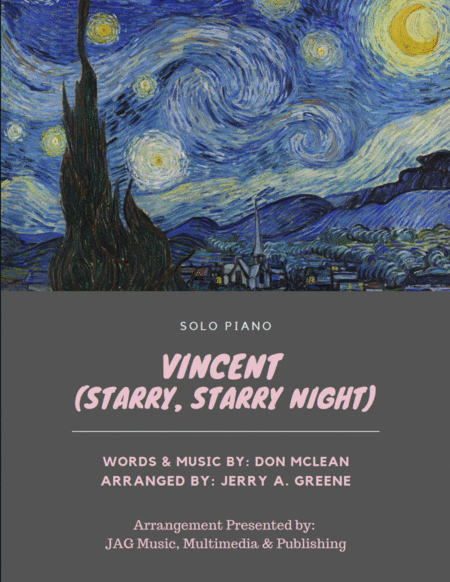 Free Sheet Music Vincent Starry Starry Night