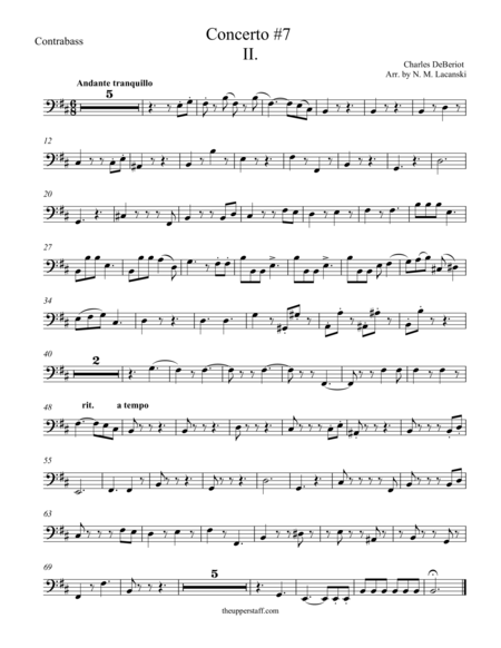 Violin Concerto 7 Second Movement Sheet Music