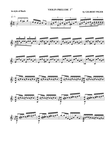 Violin Prelude 2 Sheet Music