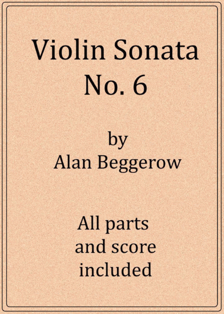 Violin Sonata No 6 Sheet Music