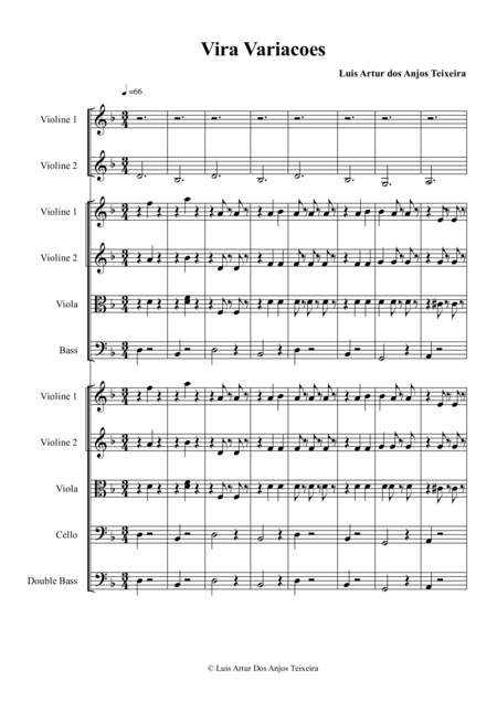 Vira Variations For Strings Sheet Music