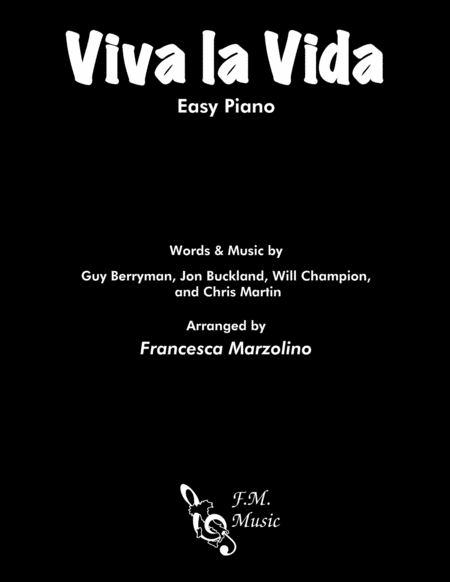 Viva La Vida Easy Piano Sheet Music