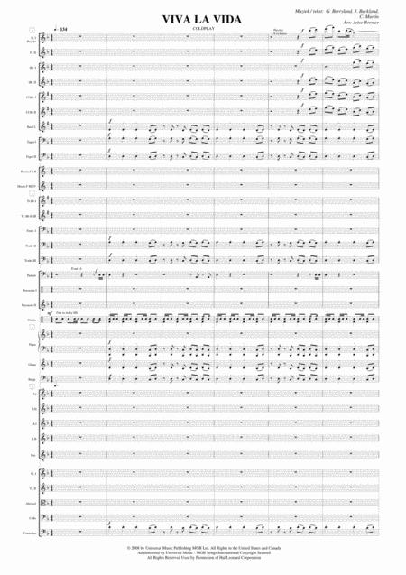 Viva La Vida Ssaabar Orchestra Sheet Music