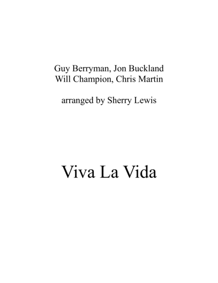 Viva La Vida String Trio For String Trio Sheet Music