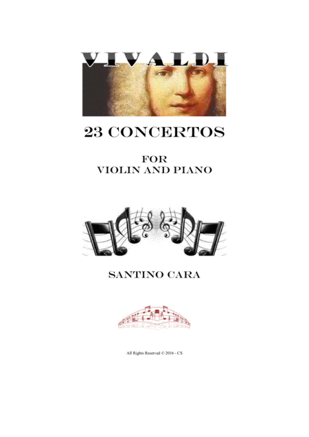 Free Sheet Music Vivaldi 23 Concertos For Violin And Piano