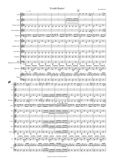 Vivaldi Rocks For School Concert Band Sheet Music