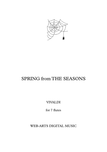 Vivaldi Spring From The Seasons For 7 Flutes Sheet Music