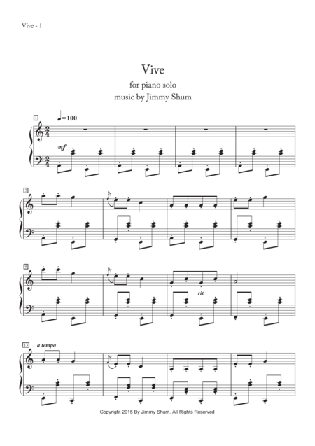 Vive Sheet Music