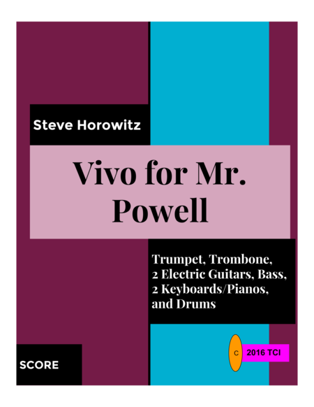 Free Sheet Music Vivo For Mr Powell