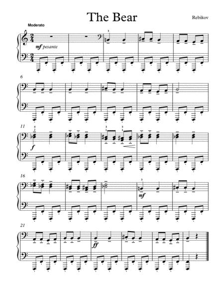 Free Sheet Music Vladimir Rebikoff The Bear Complete Version