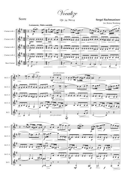 Vocalize Sheet Music