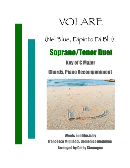 Volare Nel Blu Dipinto Di Blu Soprano Tenor Duet Chords Piano Accompaniment Sheet Music