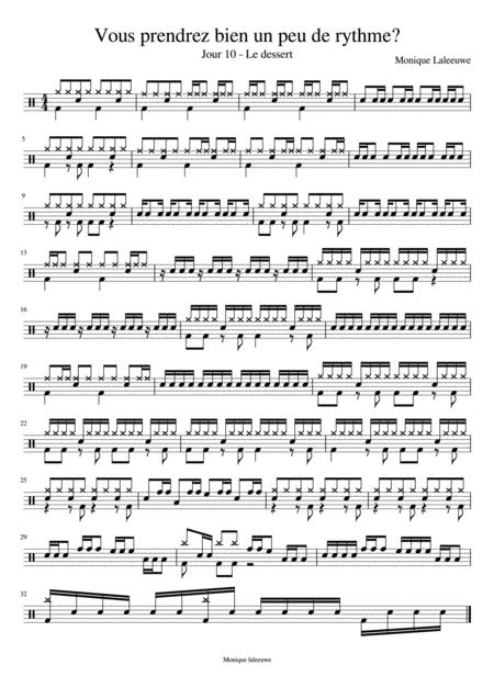 Vous Prendrez Bien Un Peu De Rythme Menu 10 Complet Et Bass Track With Drums 3 Tempi Sheet Music