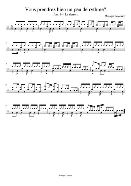 Vous Prendrez Bien Un Peu De Rythme Menu 14 Complet Et Bass Track With Drums 3 Tempi Sheet Music