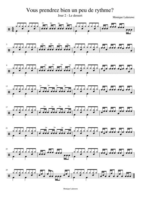 Vous Prendrez Bien Un Peu De Rythme Menu 2 Complet Et Bass Track With Drums 3 Tempi Sheet Music