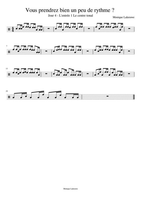 Free Sheet Music Vous Prendrez Bien Un Peu De Rythme Menu 4 Complet Et Bass Track With Drums 3 Tempi