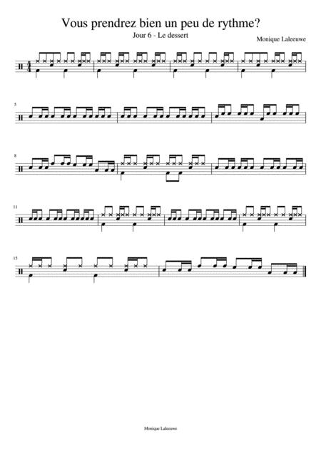 Free Sheet Music Vous Prendrez Bien Un Peu De Rythme Menu 6 Complet Et Bass Track With Drums 3 Tempi