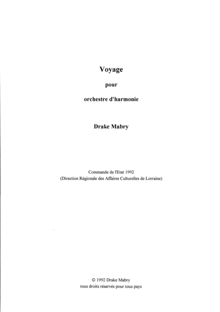 Voyage Score Sheet Music