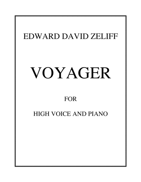 Free Sheet Music Voyager