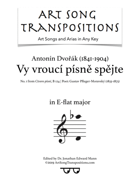Free Sheet Music Vy Vrouc Psn Sp Jte Transposed To E Flat Major