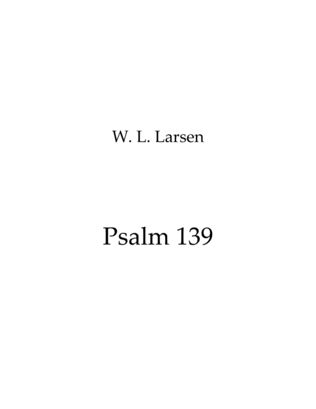 Free Sheet Music W L Larsen Psalm 149