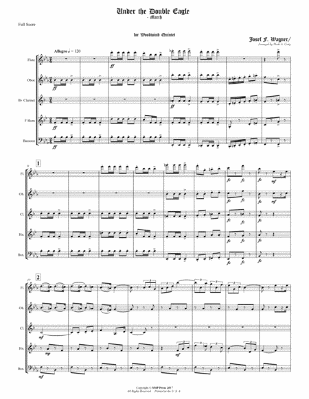 Wagner Under The Double Eagle March Sheet Music