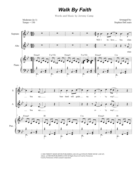 Walk By Faith For Satb Sheet Music