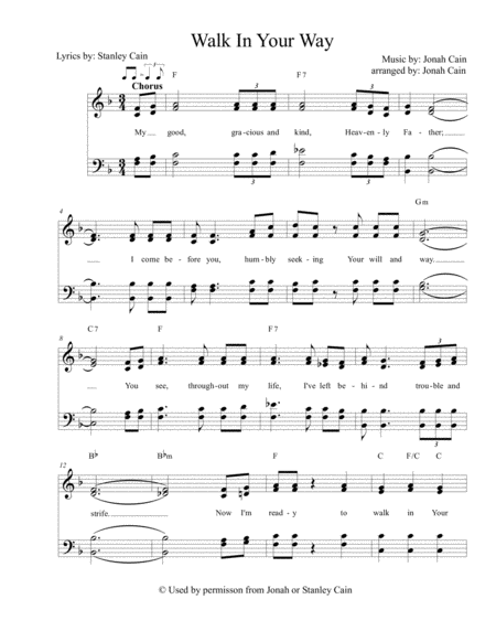 Walk In Your Way Sheet Music