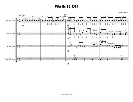 Free Sheet Music Walk It Off Drumline Cadence