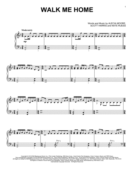 Walk Me Home Sheet Music