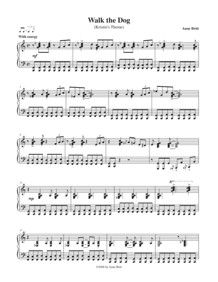 Walk The Dog Kristins Theme Sheet Music